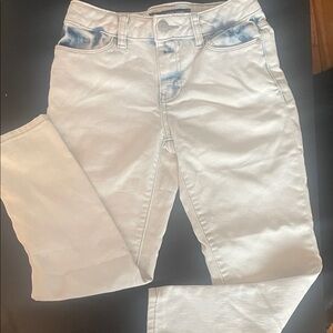 Calvin Klein Jeans White Skinny Jeans with Light Blue Wash Accents